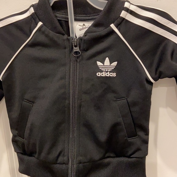 Like New! adidas Black & White Warm Up Suit - Picture 2 of 9